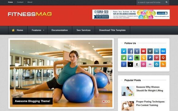 FitnessMag – Gym and Fitness Blogger Template