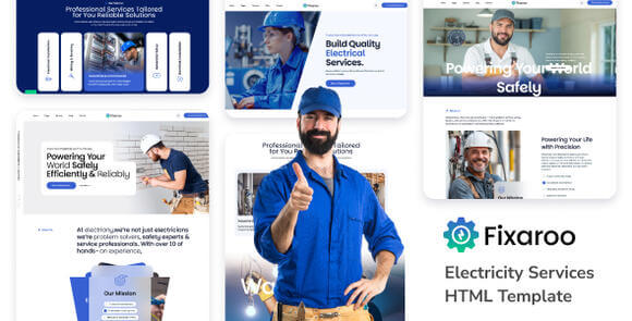 Fixaroo – Electricity Services HTML Template