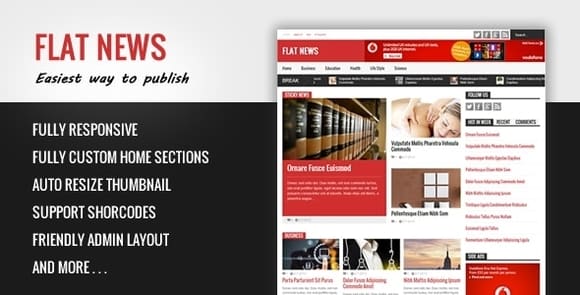 FlatNews v2.6.8 – Responsive Magazine Blogger Template