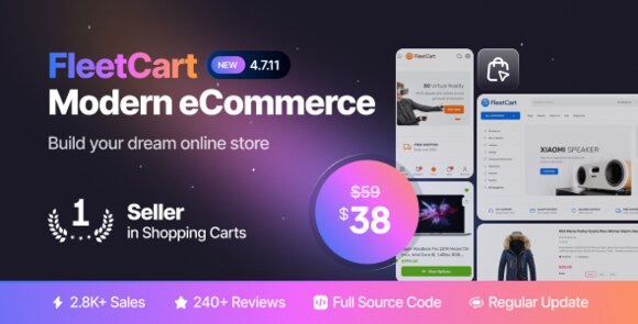 FleetCart v4.7.11 Nulled – Modern eCommerce CMS Script