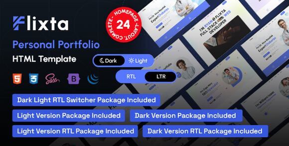 Flixta – Personal Portfolio HTML Template