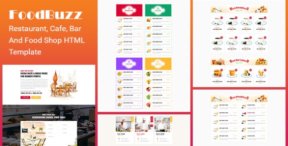 FoodBuzz v1.0 – Restaurant, Cafe, Bar and Food shop HTML Template