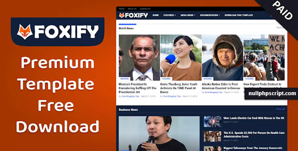 Foxify Premium – Responsive Blogger Template Free