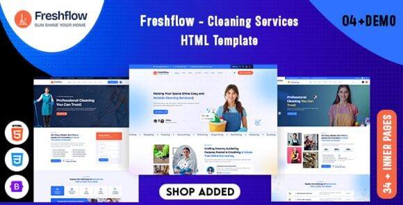 Freshflow v1.0 – Cleaning Services HTML Template