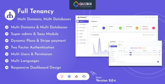 Full Tenancy v2.0.4 – Domains, Database, Users, Role, Permissions & Settings PHP Script
