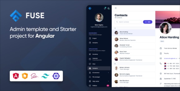 Fuse v13.6.2 – Angular 12+ Admin Template Free