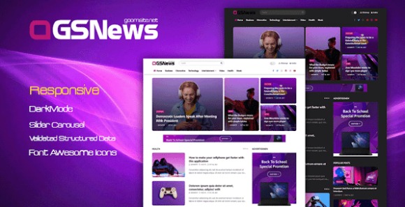 GSNews (Premium) – Blog & Magazine Blogger Templates Free