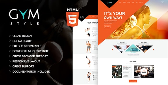 GYM v1.1 – Sport & Fitness Club HTML Theme Free