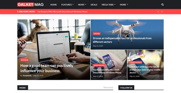 GalaxyMag v2.1.0 – Responsive News & Magazine Blogger Template