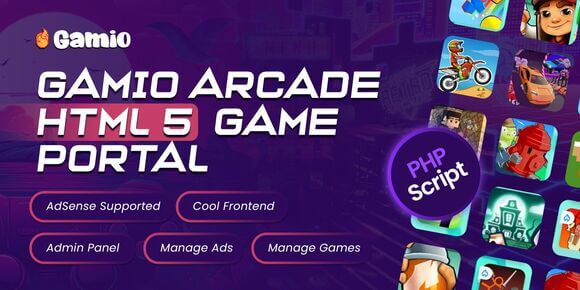 Gamio Arcade v1.1 – HTML5 Game Portal PHP Script