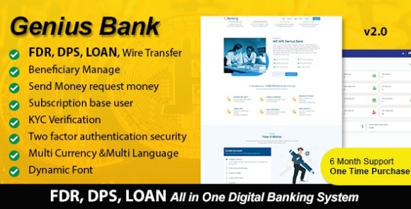 Genius Bank v2.1 Nulled – All in One Digital Banking System Script