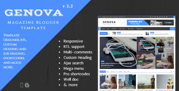 Genova v2.3 – News & Magazine Responsive Blogger Template