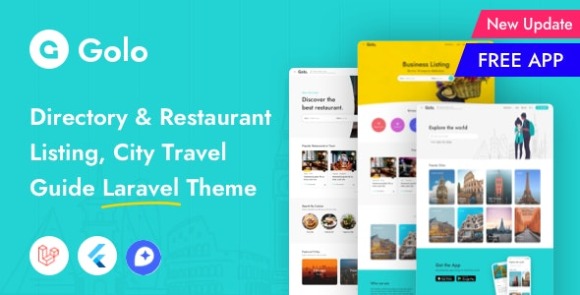 Golo v1.2.0 – Directory & Listing, City Travel Guide Laravel Theme – Script