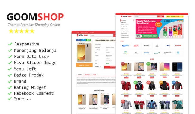 Goomshop (Premium) Responsive Ecommerce Blogger Template