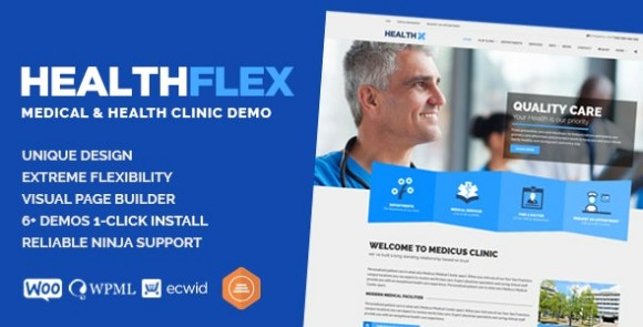 HEALTHFLEX v2.7.4 – Doctor Medical Clinic & Health WordPress Theme Free