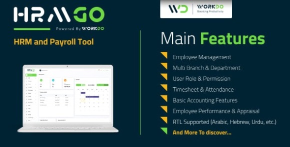 HRMGo v5.5 Nulled – HRM and Payroll Tool PHP Script