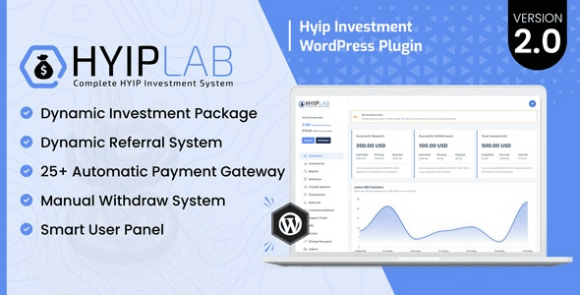 HYIPLab v2.1 Nulled – HYIP Investment WordPress Plugin Free