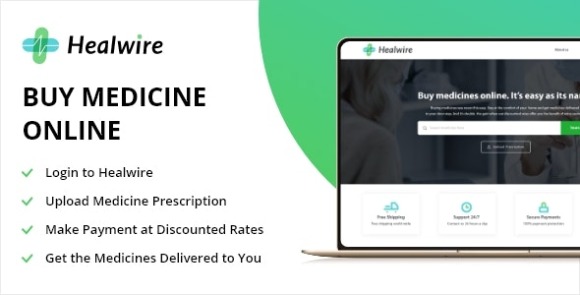 Healwire v4.0 – Online Pharmacy Shopping Cart PHP Script