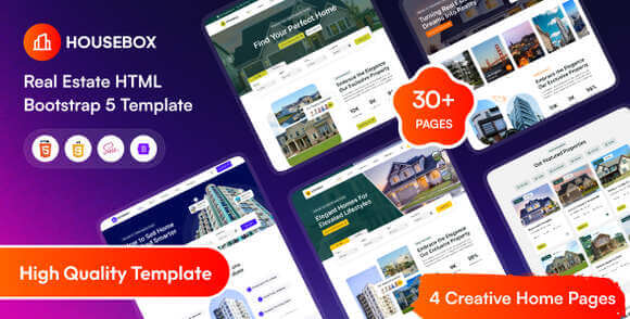 HouseBox – Real Estate HTML Bootstrap 5 Template