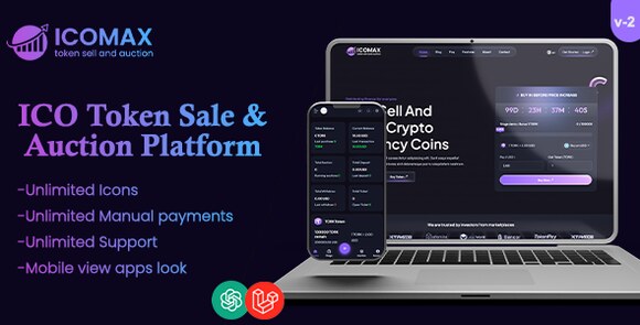ICOMAX v2.0 Nulled – Token Sale & Auction Platform PHP Script