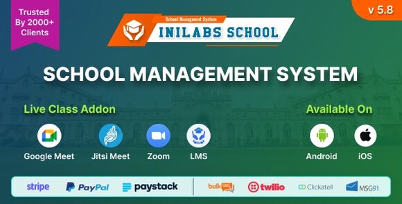 Inilabs School Express v5.9 – School Management System PHP Script