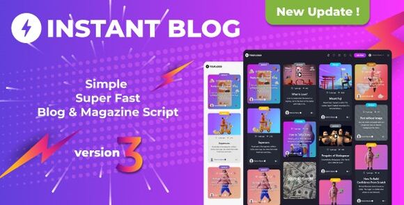Instant Blog v3.3 – Fast & Simple Blog PHP Script