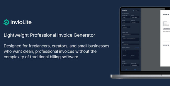 InvioLite v1.0 – Lightweight Professional Invoice Generator Script