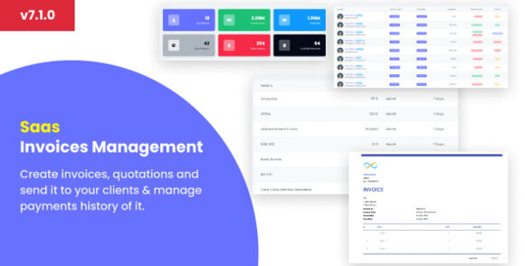 Invoice SaaS Management System v7.1.0 – Invoices SaaS / Billing Management / Laravel Invoice Management PHP Script