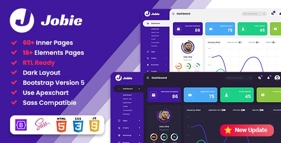 Jobie v3.0 – Job Board Admin Dashboard Template