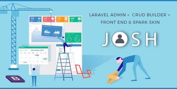 Josh v11.1 – Laravel Admin Template + Front End + CRUD Script