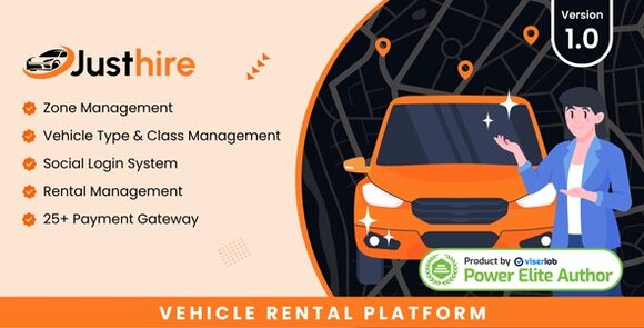 Justhire v1.0 Nulled – Vehicle Rental Platform PHP Script
