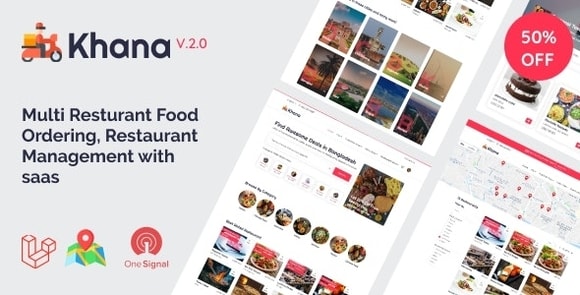 Khana v2.2 – Multi Resturant Food Ordering, Restaurant Management With Saas Nulled