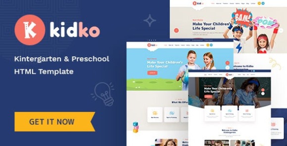 Kidko v1.0 – Kindergarten & Baby Care HTML Template Free