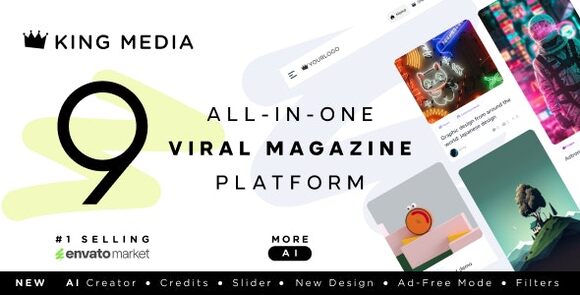 KING Media v9.1 Nulled – Viral News Video Magazine Script