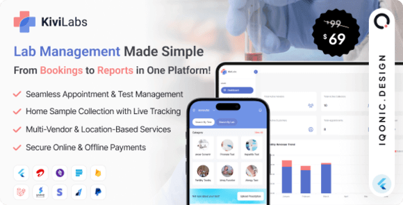 KiviLabs v1.0.1 – All-in-One Lab Management & Test Booking Solution with Multi-Vendor Support