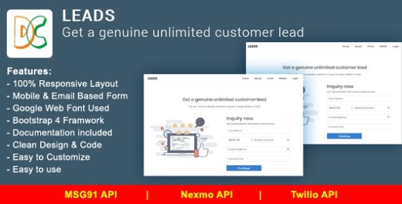 LEADS v2.0 – Get a Genuine Unlimited Customer Lead PHP Script