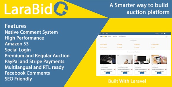 LaraBid v4.0.1 – A Laravel PHP Auction Platform PHP Script
