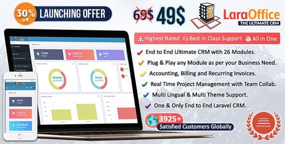 LaraOffice (27 Jul 2024) – Ultimate CRM and Project Management System Script