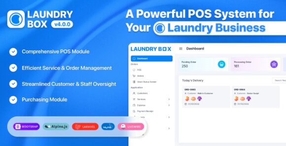 Laundry Box v2.2.0 Nulled – POS and Order Management System PHP Script