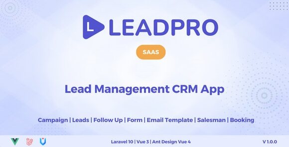 LeadPro SAAS v1.0.1 – Lead & Call Center Management CRM PHP Script