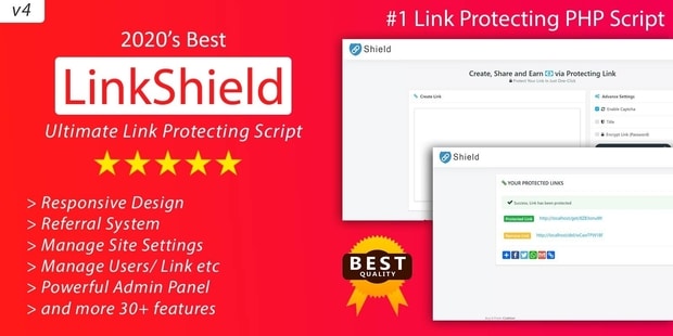 LinkShield v4.0 – Link Protecting PHP Script