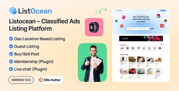 Listocean v1.0.2 – Classified Ads Listing Platform PHP Script