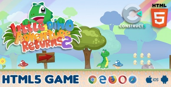 Little Dino Adventure Returns 2 – HTML5 Game Exported Source