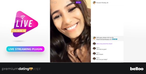 Live Streaming Plugin – Belloo Dating Software Add-on