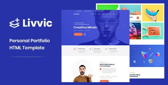 Livvic v1.0 – Personal Portfolio HTML Template Free