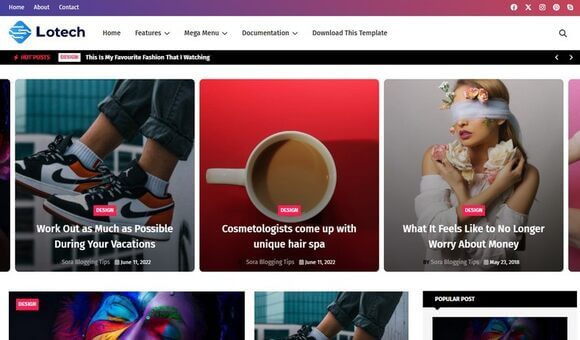 LoTech – Gadget Review Blogger Template