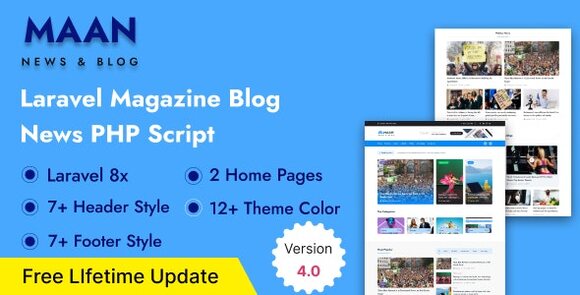 Maan News v4.0 – Laravel Magazine Blog & News PHP Script