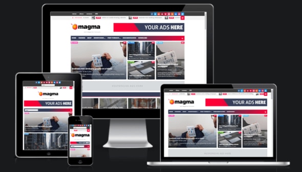Magma (Premium) Responsive Magazine Blogger Template v2.0