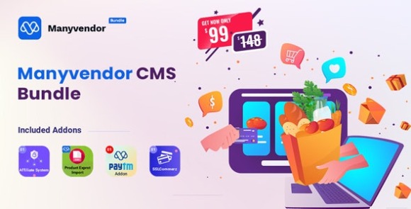 Manyvendor v1.0 – eCommerce & Multi-vendor CMS Bundle Script