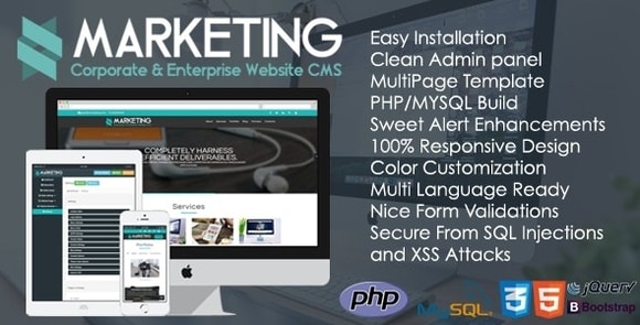 Marketing v1.3 – Corporate & Enterprise Website CMS Script